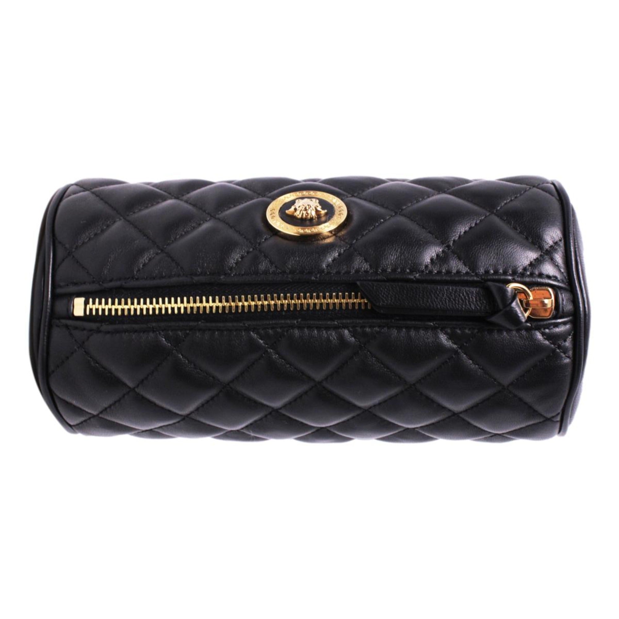 Versace Bag: Luxurious Black Cosmetic Bag with Medusa Emblem - Shop