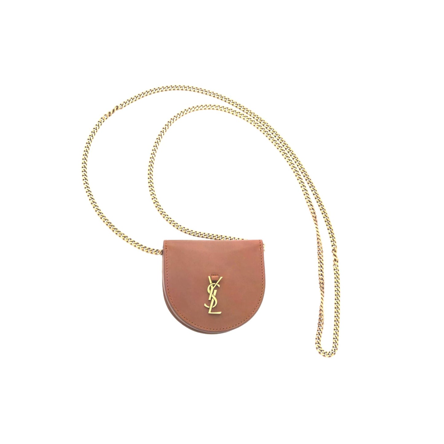 Saint Laurent Baby Kaia Satchel Brown Smooth Leather Micro Bag -   Shop Bags LLC 