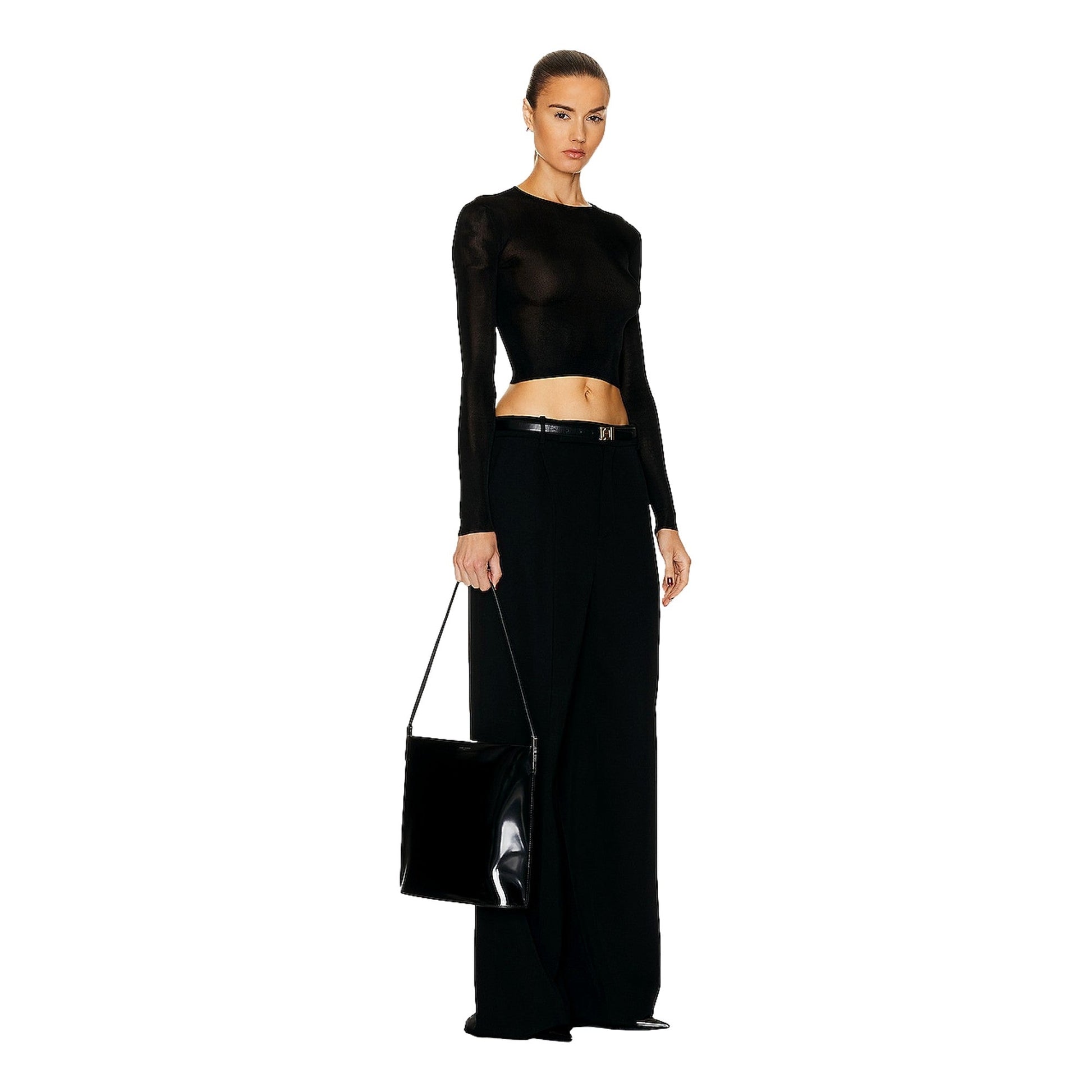 Saint Laurent Black Patent Leather Shopping Tote Shoulder Bag -   Shop Bags LLC 