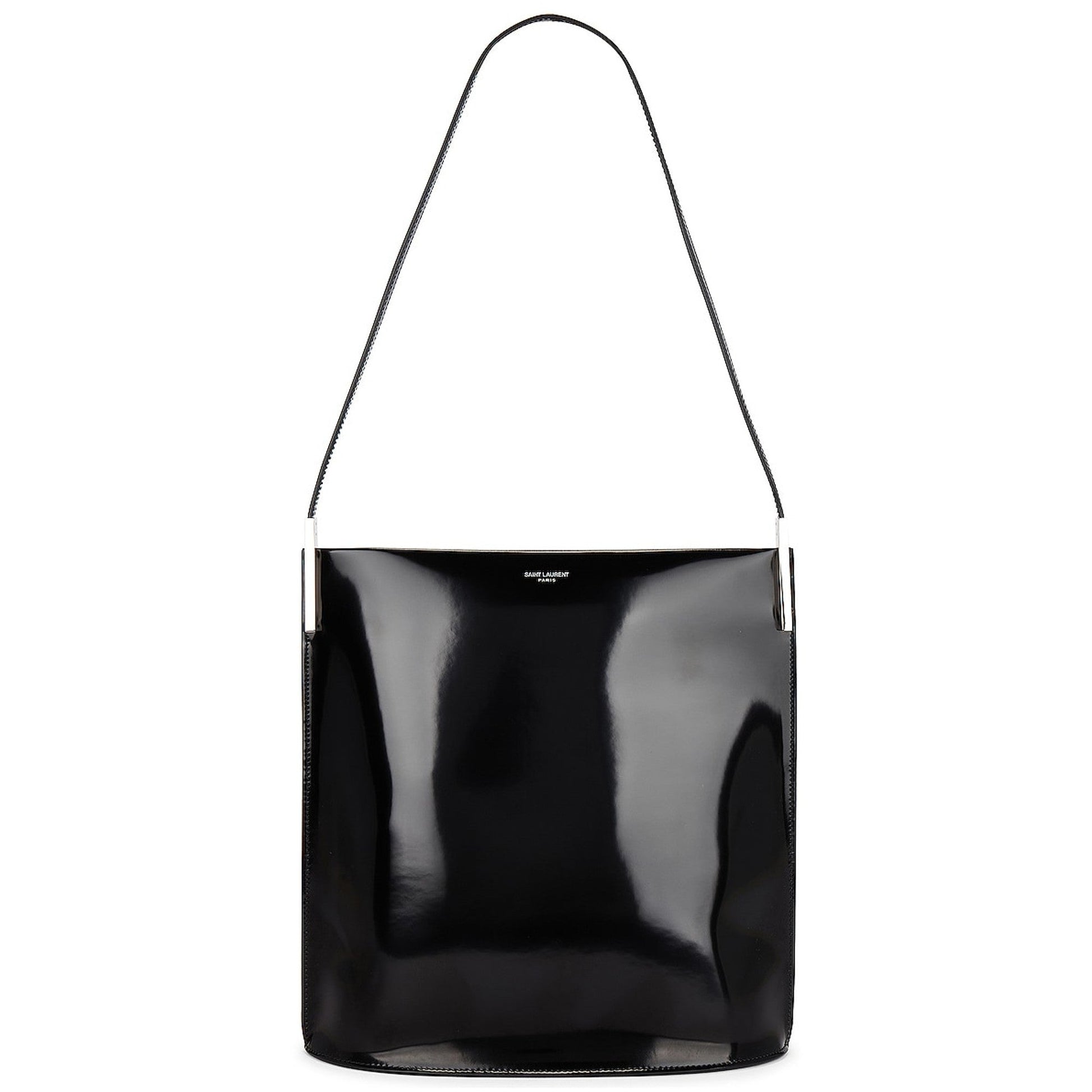 Saint Laurent Black Patent Leather Shopping Tote Shoulder Bag -   Shop Bags LLC 