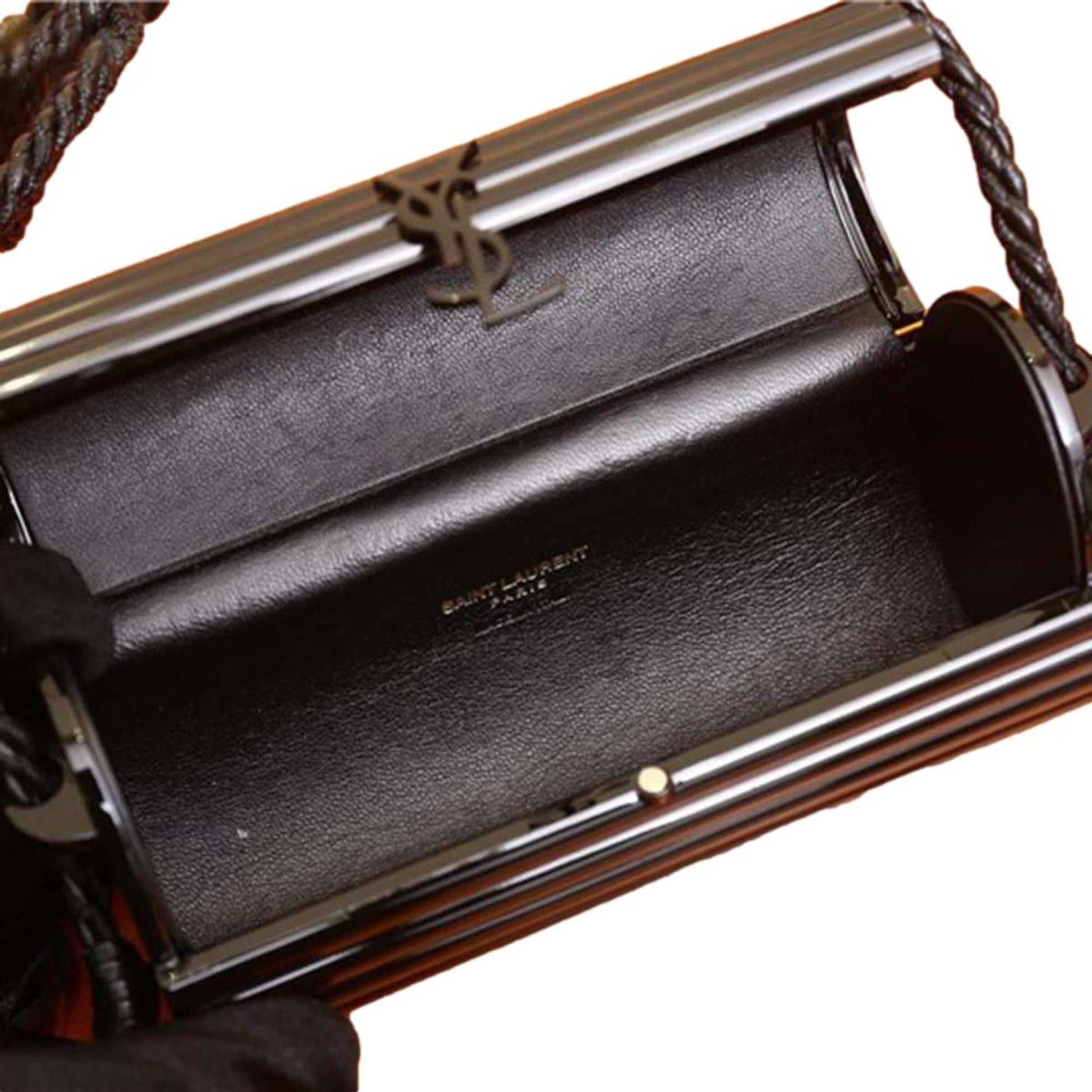 Saint Laurent Black Plexiglass Opium Box Bag - Luxury & Elegance -   Shop Bags LLC 