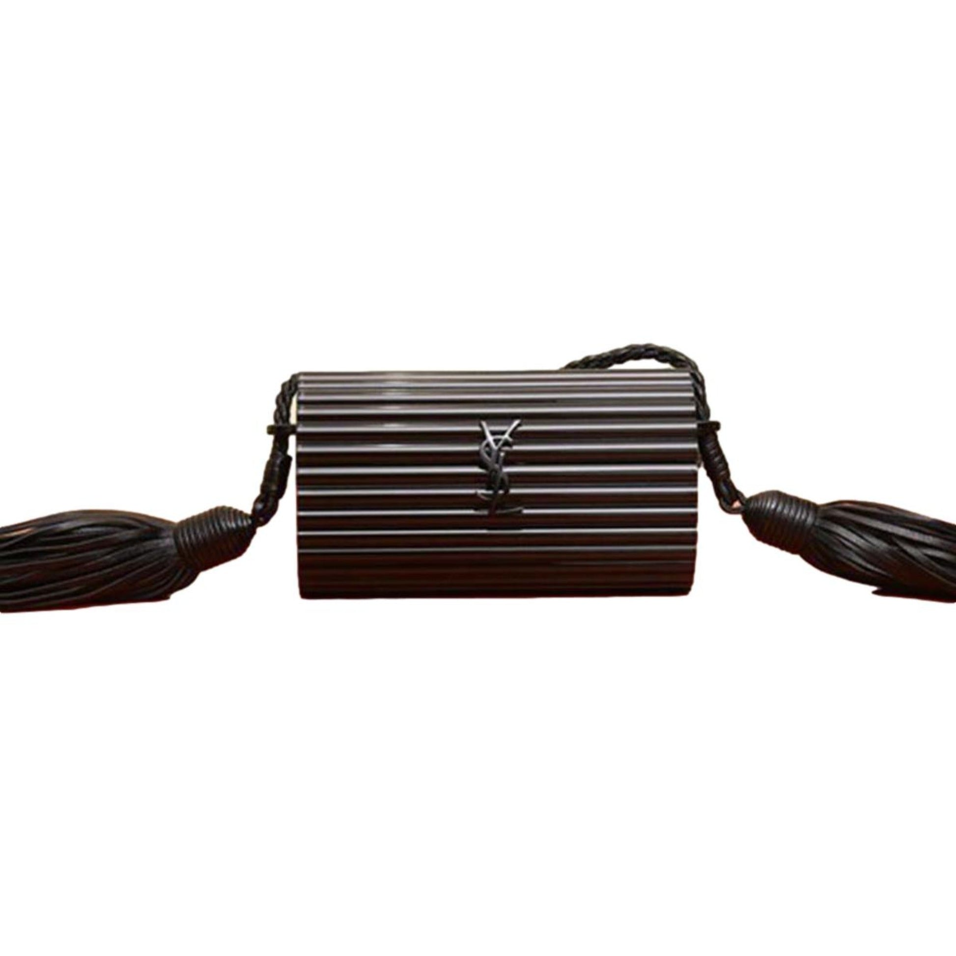 Saint Laurent Black Plexiglass Opium Box Bag - Luxury & Elegance -   Shop Bags LLC 