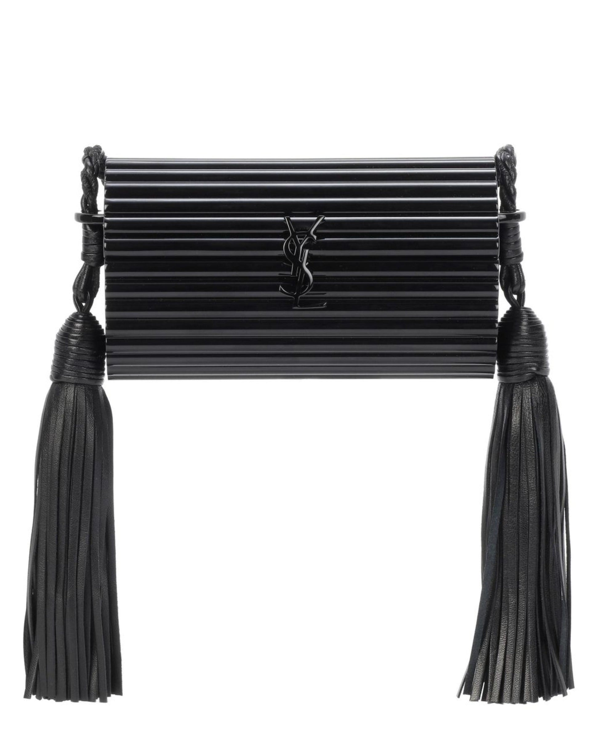 Saint Laurent Black Plexiglass Opium Box Bag - Luxury & Elegance -   Shop Bags LLC 