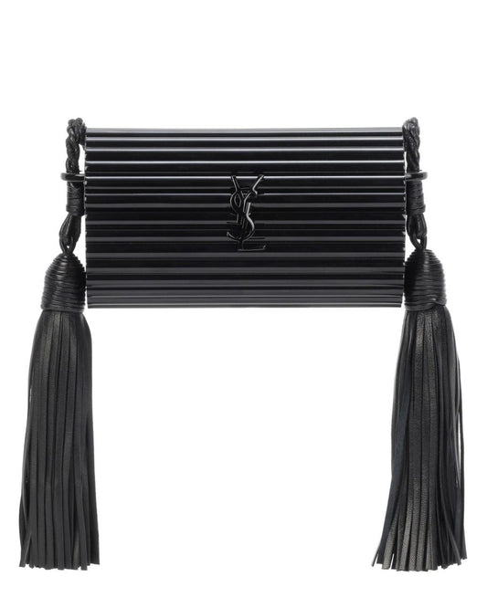 Saint Laurent Black Plexiglass Opium Box Bag - Luxury & Elegance -   Shop Bags LLC 