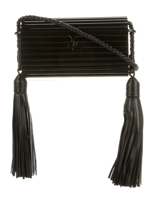 Saint Laurent Black Plexiglass Opium Box Bag - Luxury & Elegance -   Shop Bags LLC 