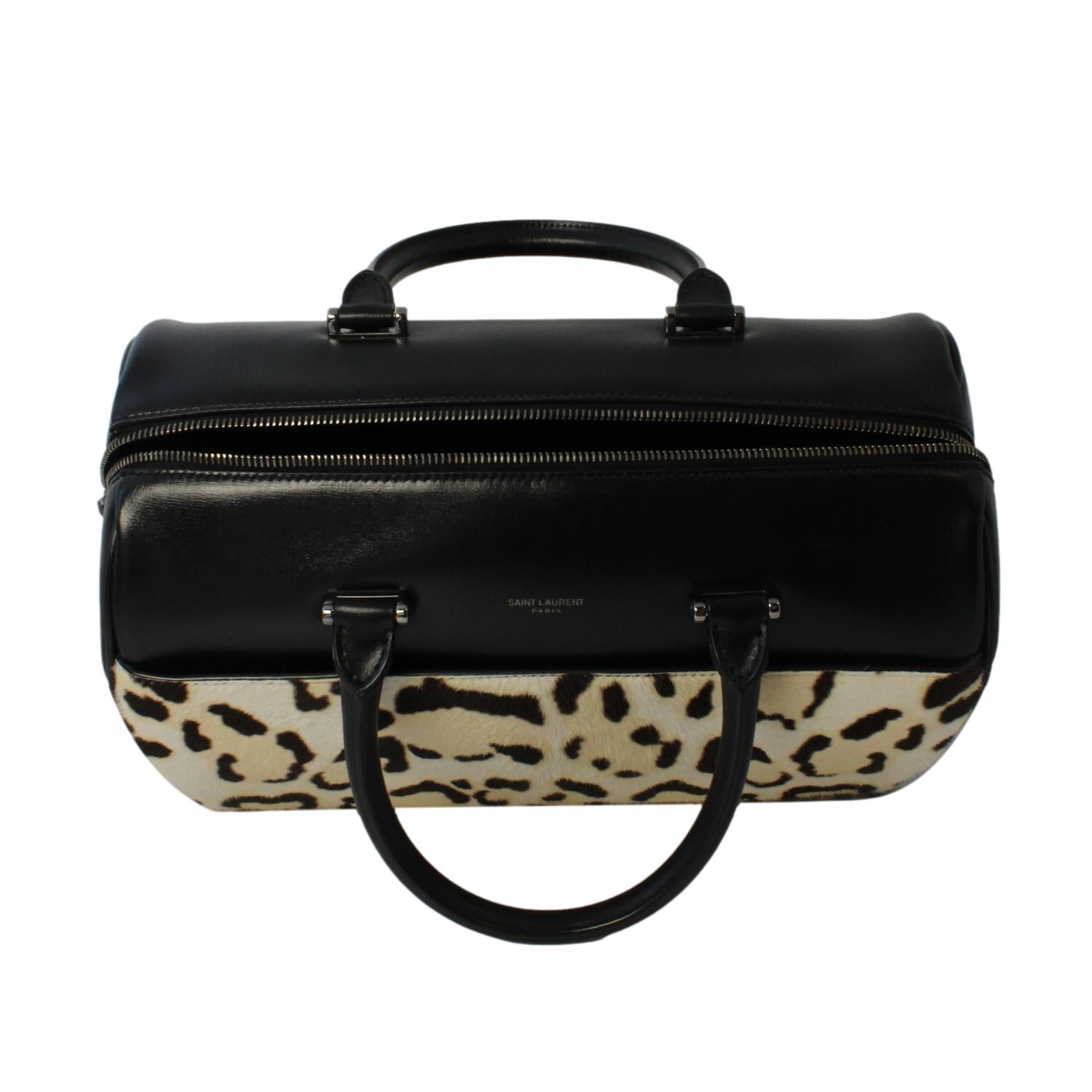 Saint Laurent Calfskin & Pony Hair Duffle Bag - Luxury & Versatile -   Shop Bags LLC