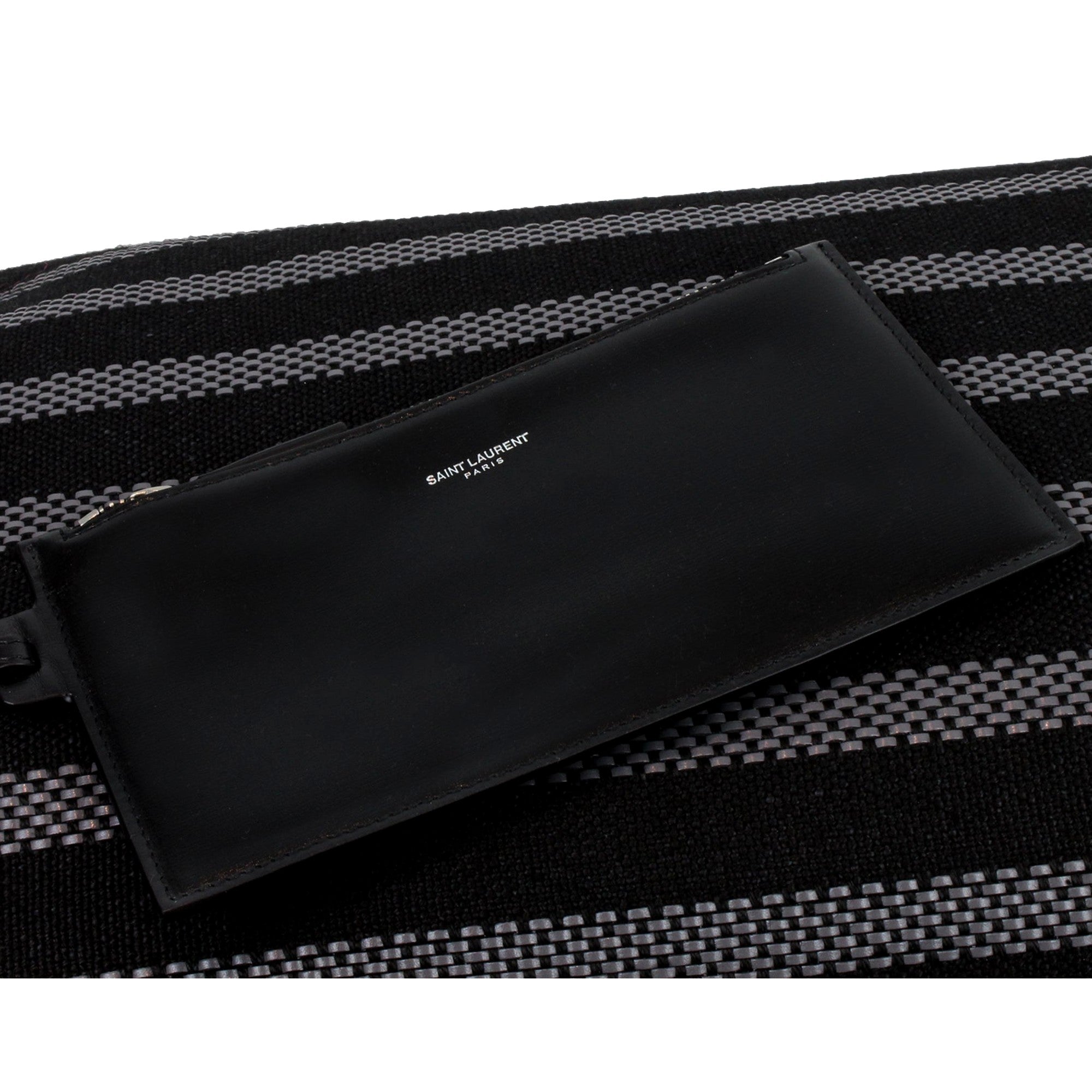 Saint Laurent Canvas Leather Trim Bucket Bag - Elegance & Versatility -   Shop Bags LLC 