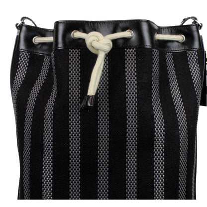 Saint Laurent Canvas Leather Trim Bucket Bag - Elegance & Versatility -   Shop Bags LLC 