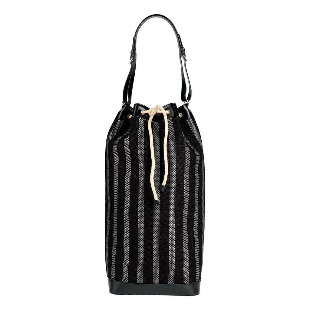 Saint Laurent Canvas Leather Trim Bucket Bag - Elegance & Versatility -   Shop Bags LLC 