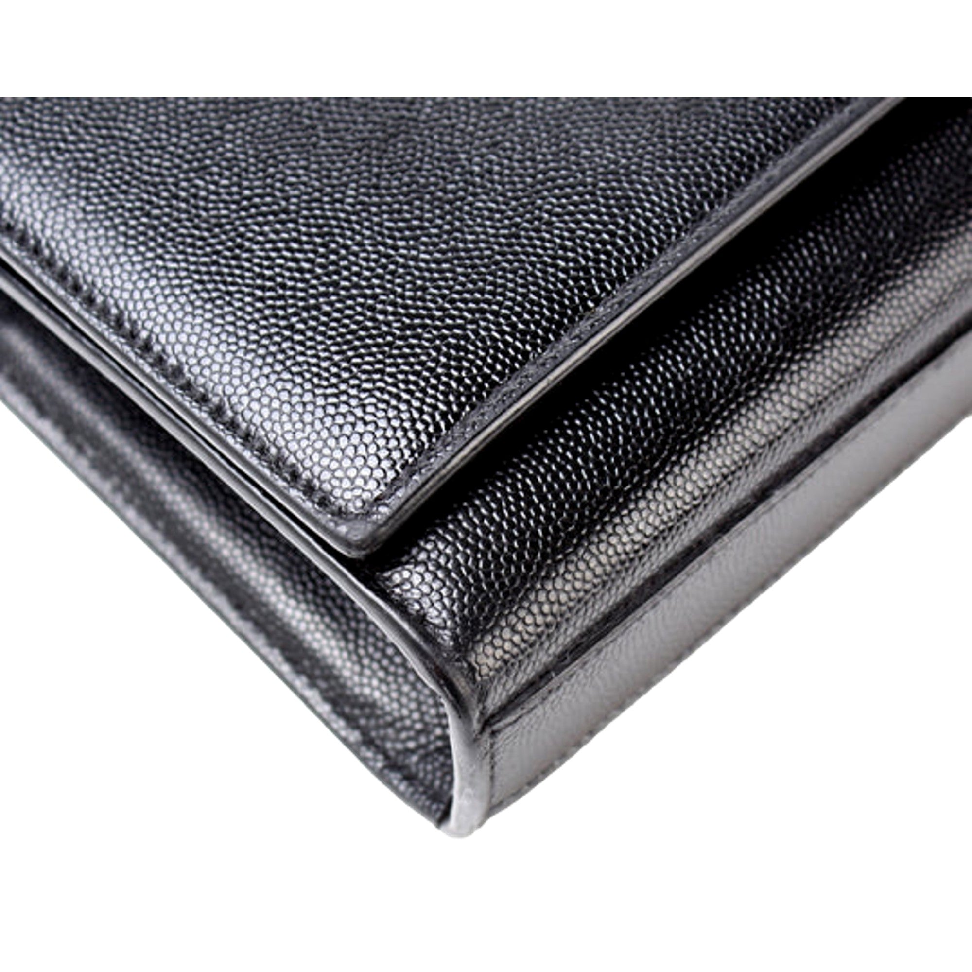 Saint Laurent Cassandre Classic Monogram: Elegant Black Leather Clutch -   Shop Bags LLC