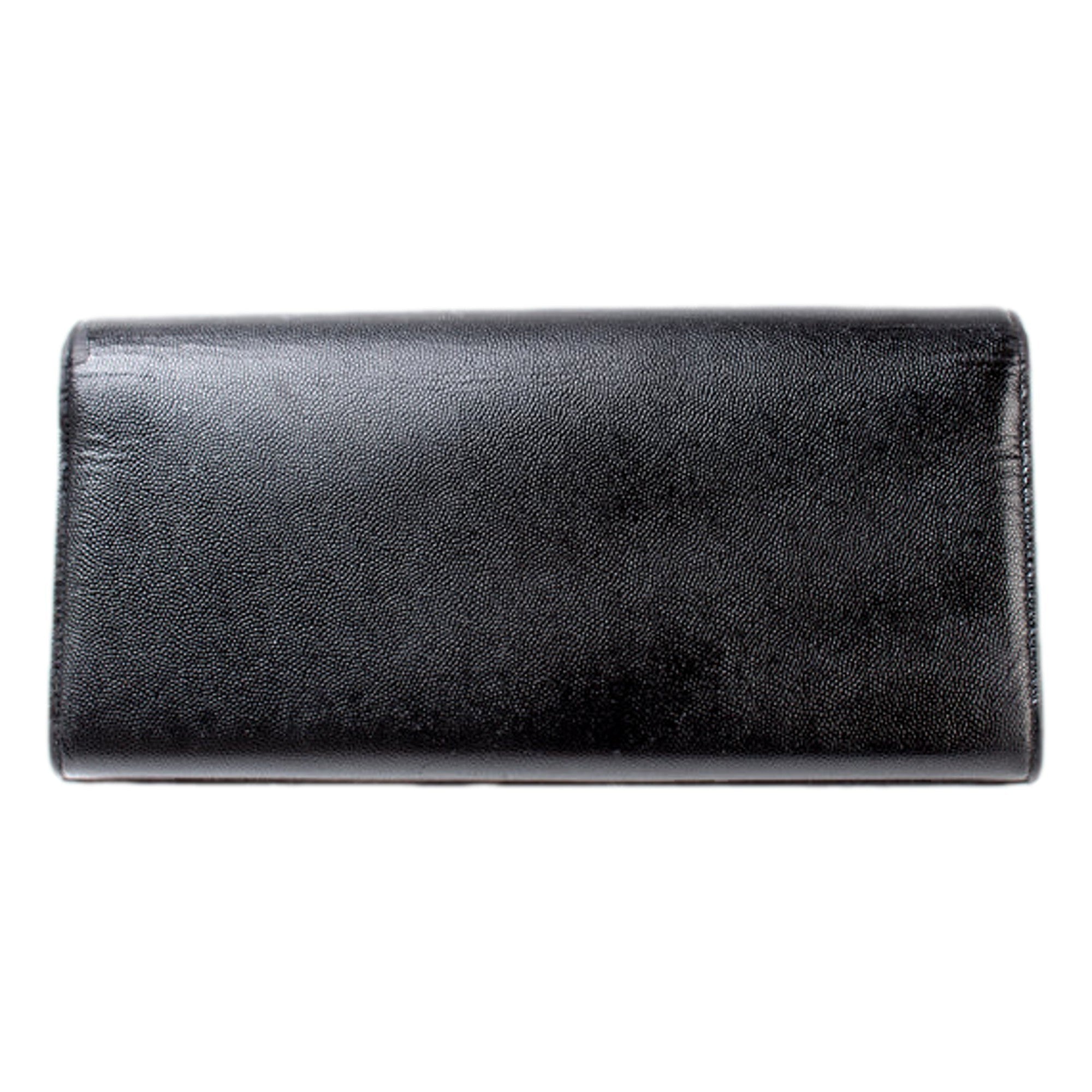Saint Laurent Cassandre Classic Monogram: Elegant Black Leather Clutch -   Shop Bags LLC
