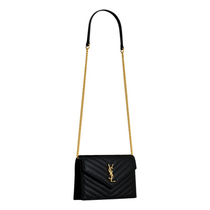 Saint Laurent Cassandre Envelope Chain Crossbody Bag -   Shop Bags LLC 