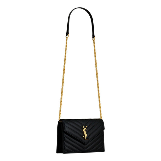 Saint Laurent Cassandre Envelope Chain Crossbody Bag -   Shop Bags LLC 