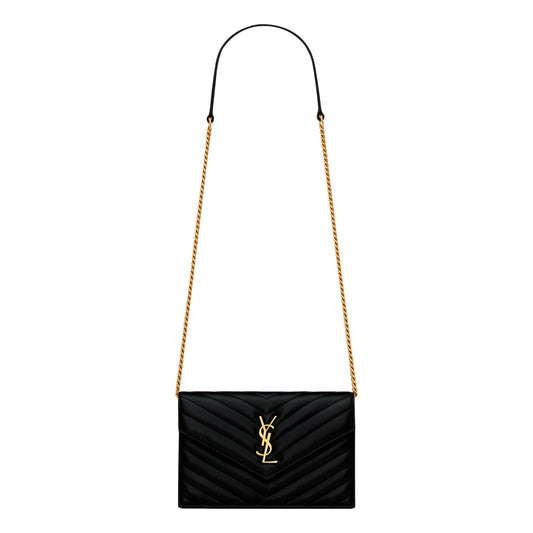 Saint Laurent Cassandre Envelope Chain Crossbody Bag -   Shop Bags LLC 