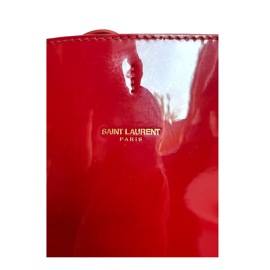 Saint Laurent Chain Hobo Bag - Red Patent Leather Elegance -   Shop Bags LLC 