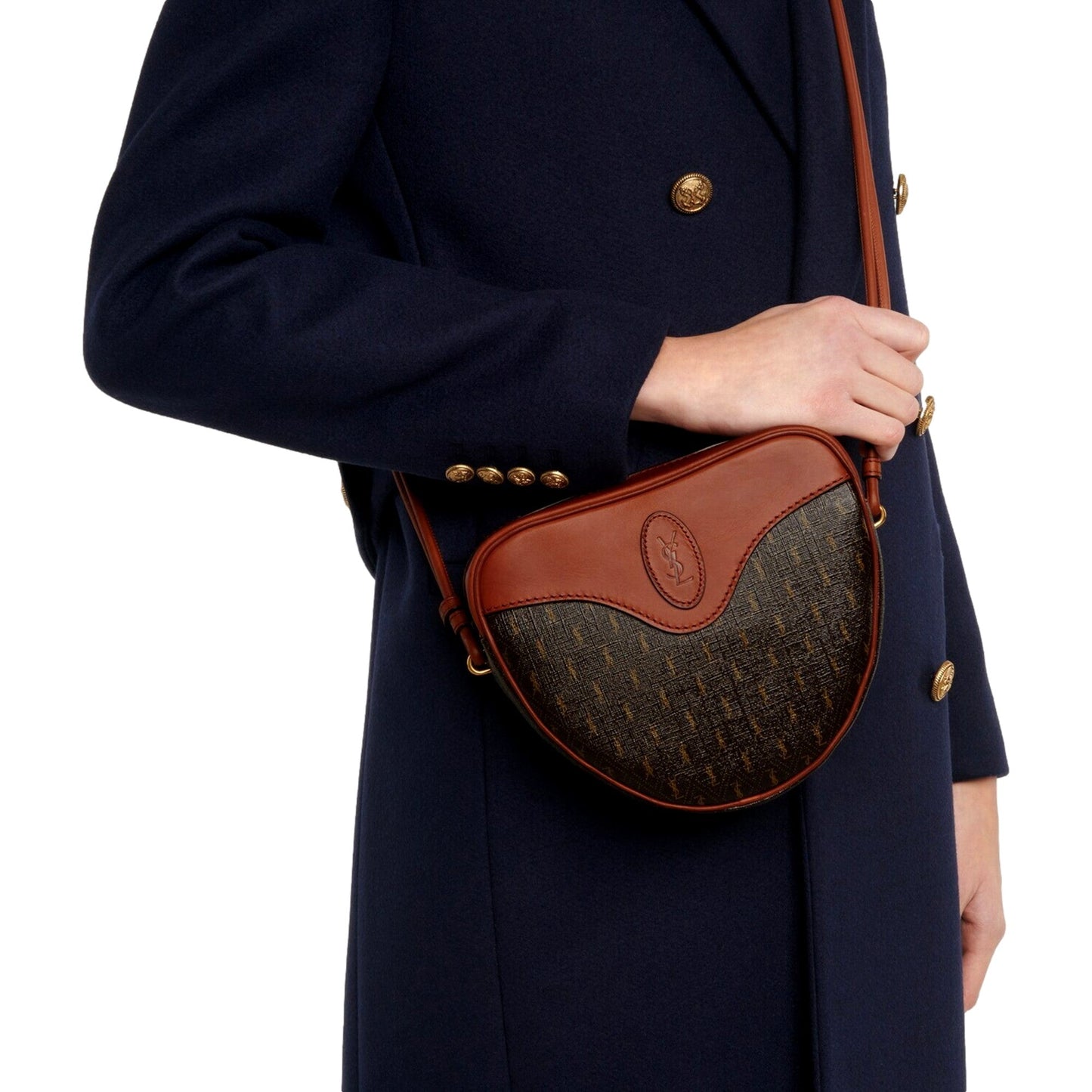 Saint Laurent Coeur Monogram Brown Canvas - Chic Crossbody Luxury -   Shop Bags LLC 