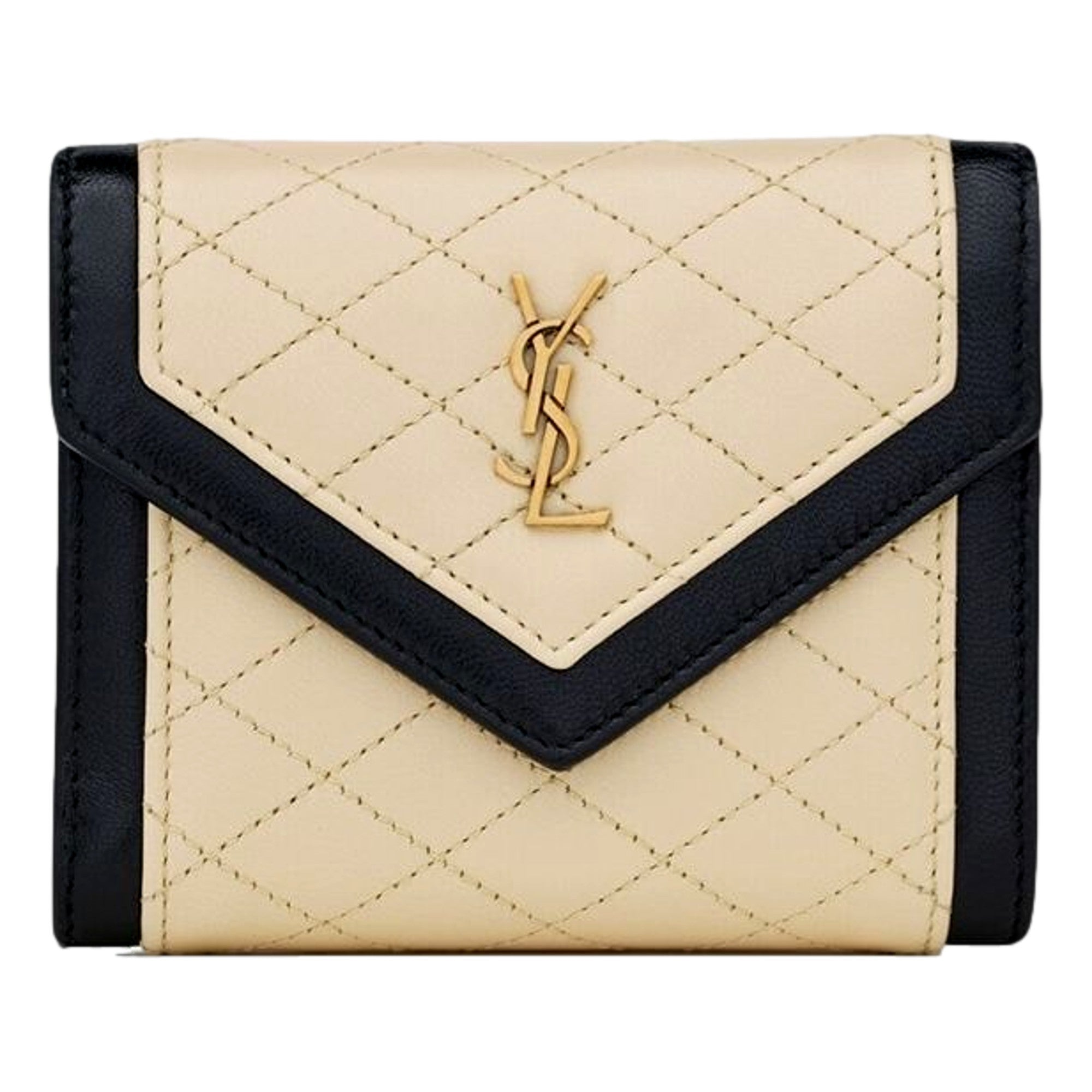 Saint Laurent Gaby Envelope Wallet - Luxury Quilted Lambskin Design -   Shop Bags LLC 