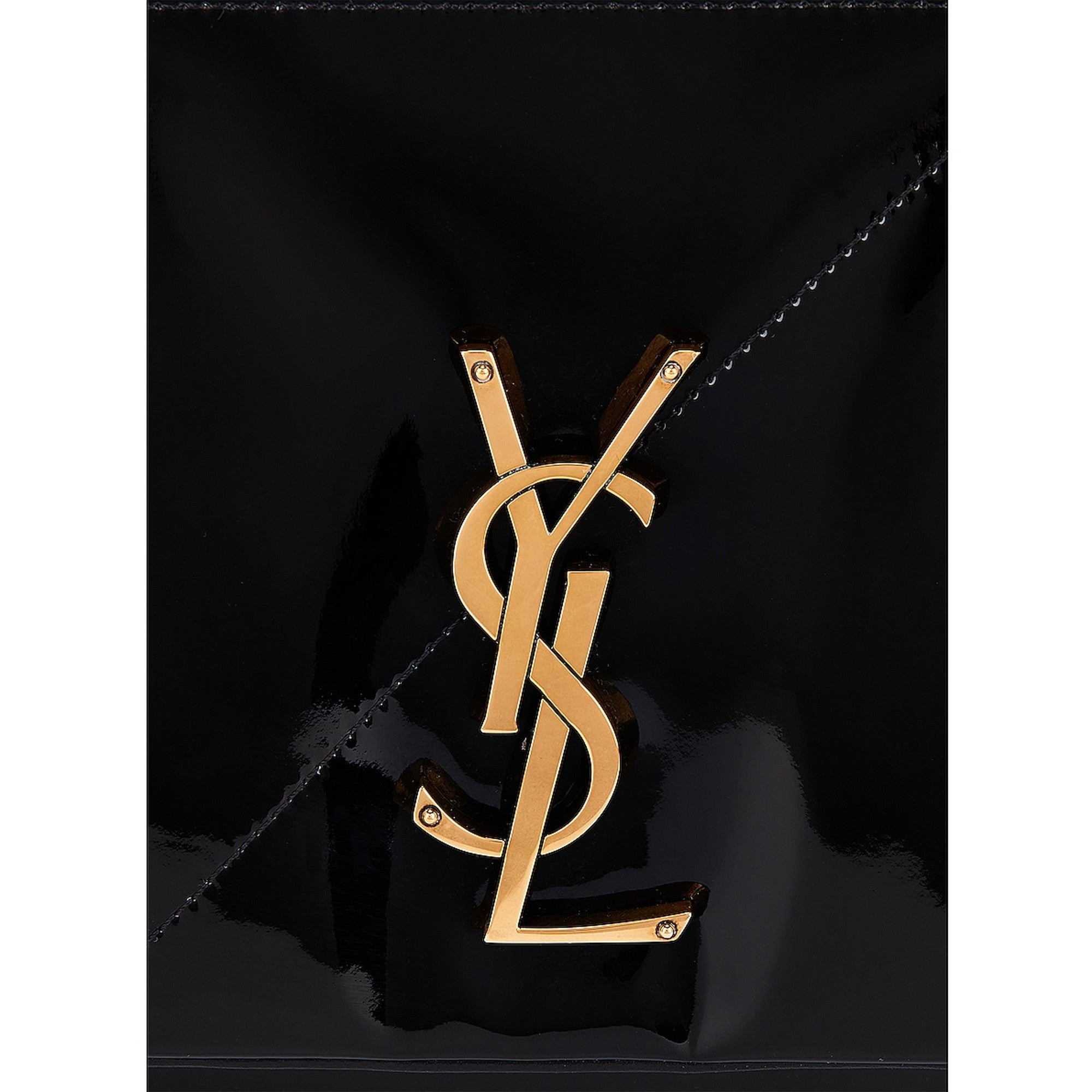 Saint Laurent Jamie YSL Black Patent Leather Chain Strap Large Shoulder Bag -   Shop Bags LLC