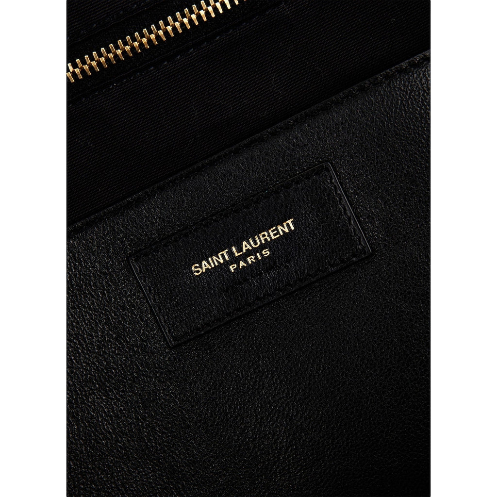 Saint Laurent Jamie YSL Black Patent Leather Chain Strap Large Shoulder Bag -   Shop Bags LLC