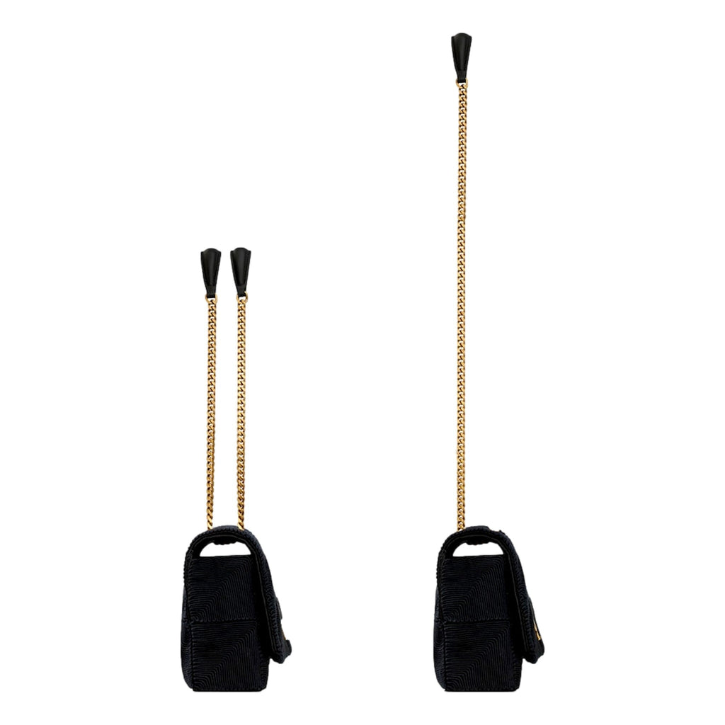 Saint Laurent Jamie YSL Satin Textured Chain Strap Small Crossbody Flap Bag -   Shop Bags LLC