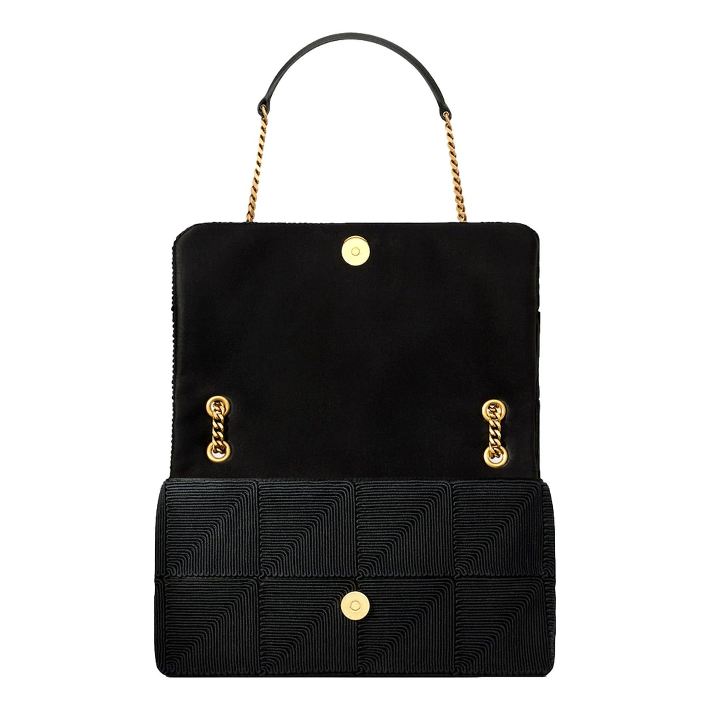 Saint Laurent Jamie YSL Satin Textured Chain Strap Small Crossbody Flap Bag -   Shop Bags LLC