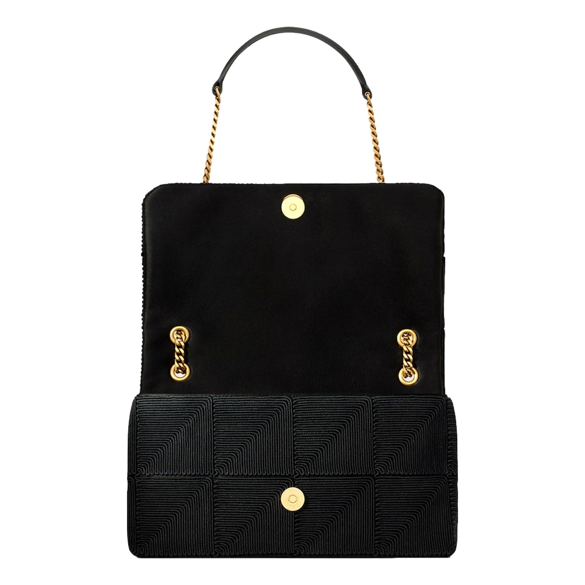 Saint Laurent Jamie YSL Satin Textured Chain Strap Small Crossbody Flap Bag -   Shop Bags LLC