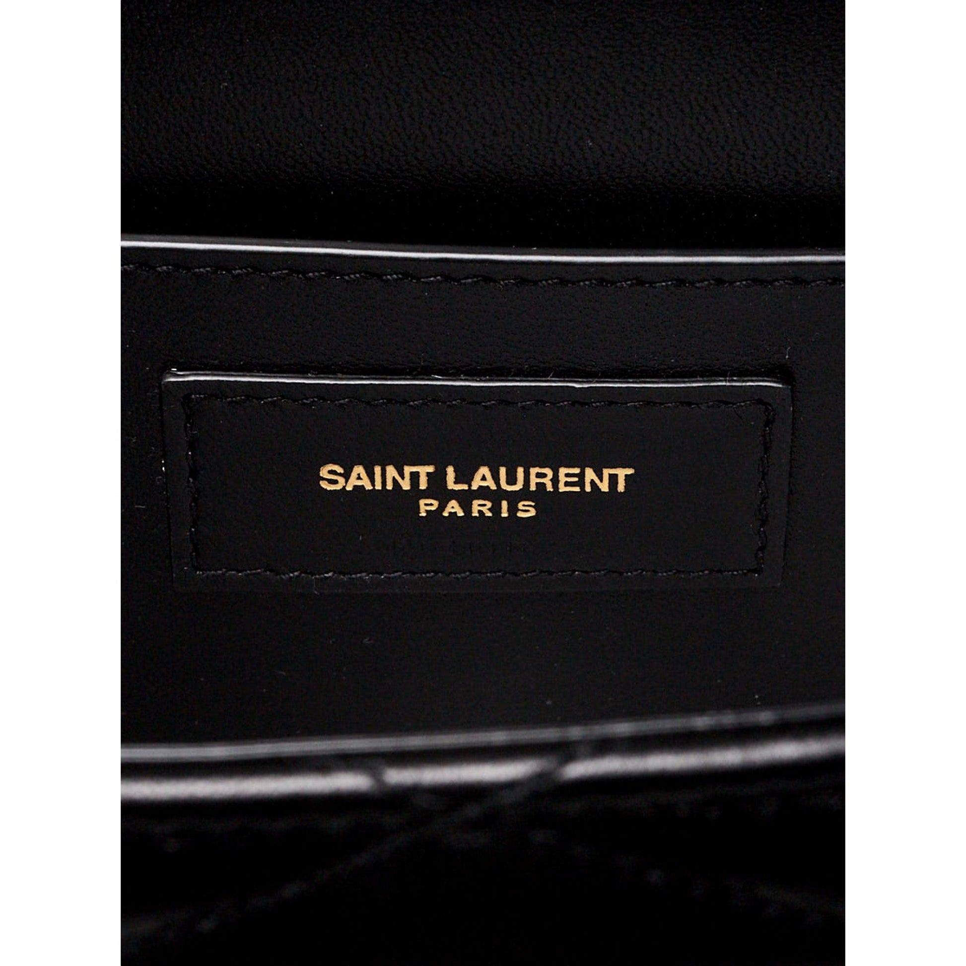 Saint Laurent June Leather Quilted Box Crossbody Bag Black -   Shop Bags LLC 