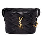 Saint Laurent June Leather Quilted Box Crossbody Bag Black -   Shop Bags LLC 