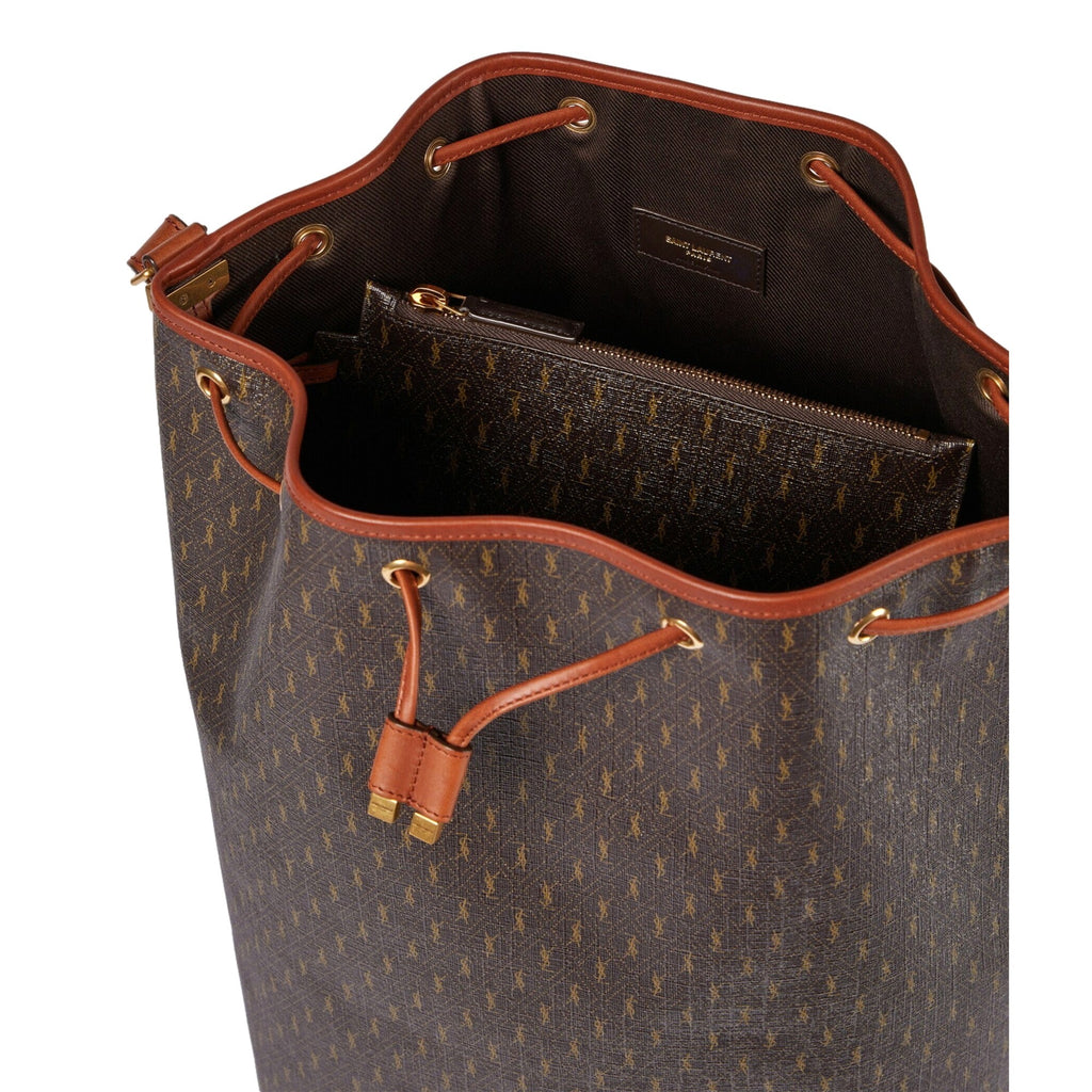 Saint Laurent Le Monogramme Coated Canvas Bucket Bag - Shop Now -   Shop Bags LLC 