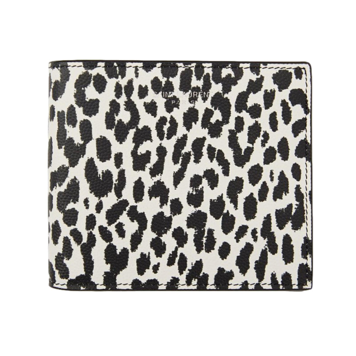Saint Laurent Leather Bifold Wallet - BabyCat Leopard Print -   Shop Bags LLC 