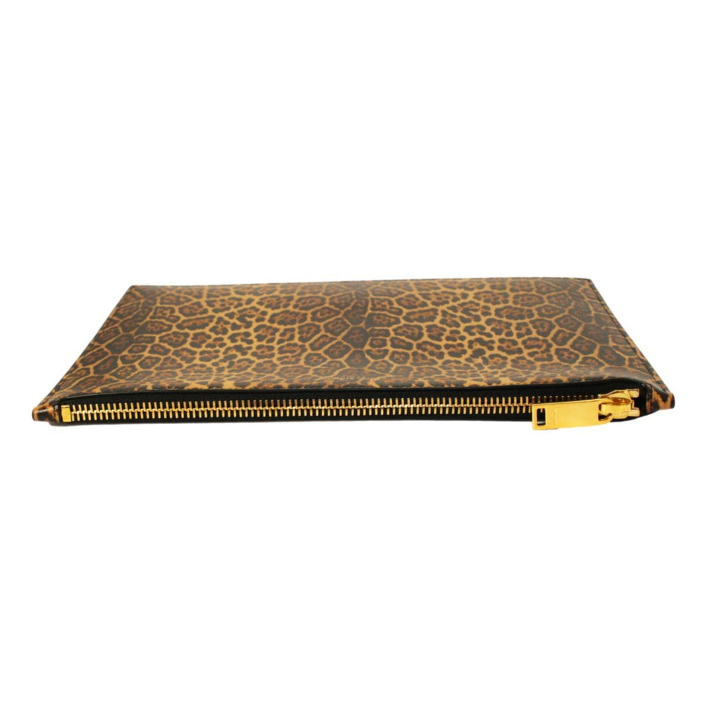 Saint Laurent Leopard Calfskin Medium Pouch: Luxurious Style & -   Shop Bags LLC 