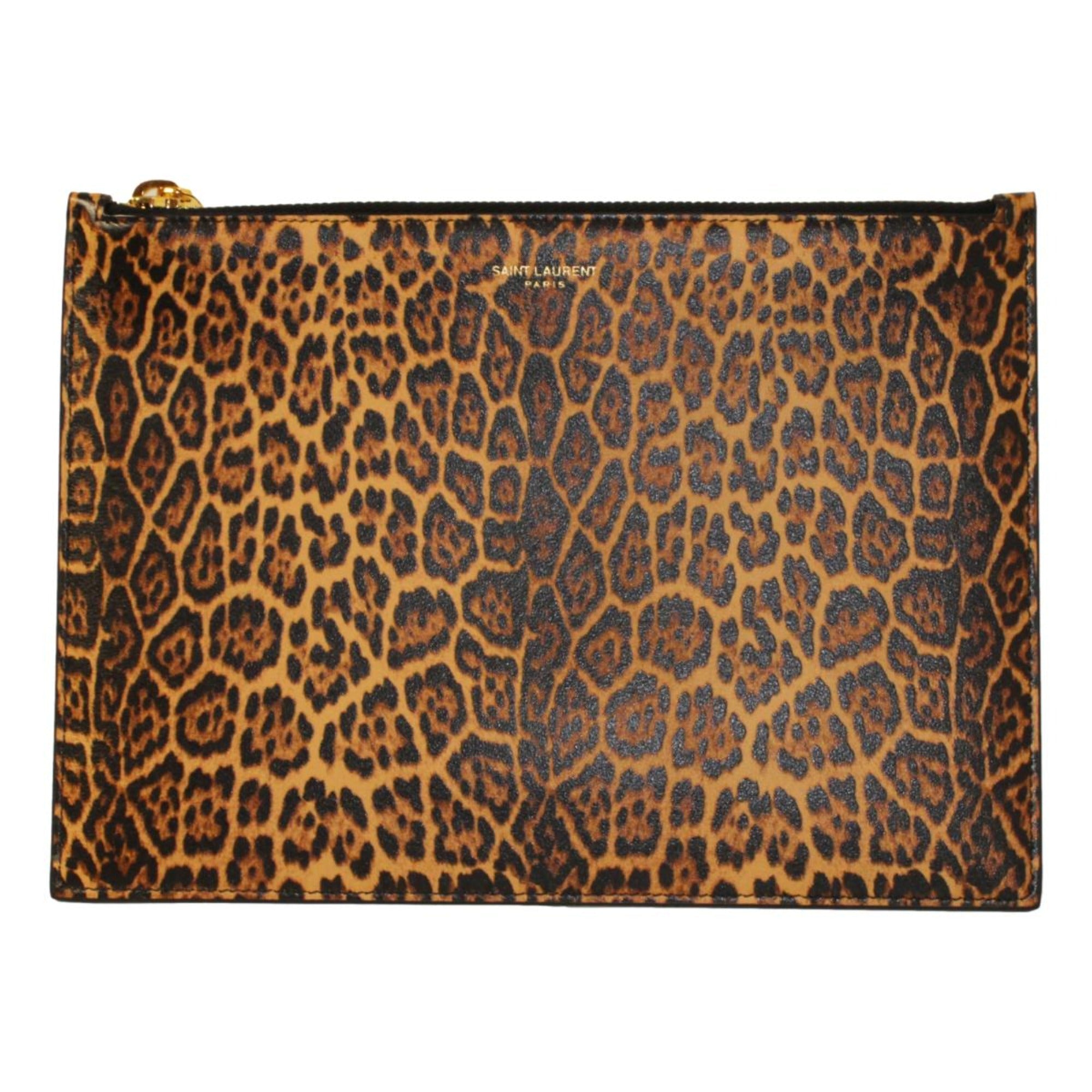 Saint Laurent Leopard Calfskin Medium Pouch: Luxurious Style & -   Shop Bags LLC 