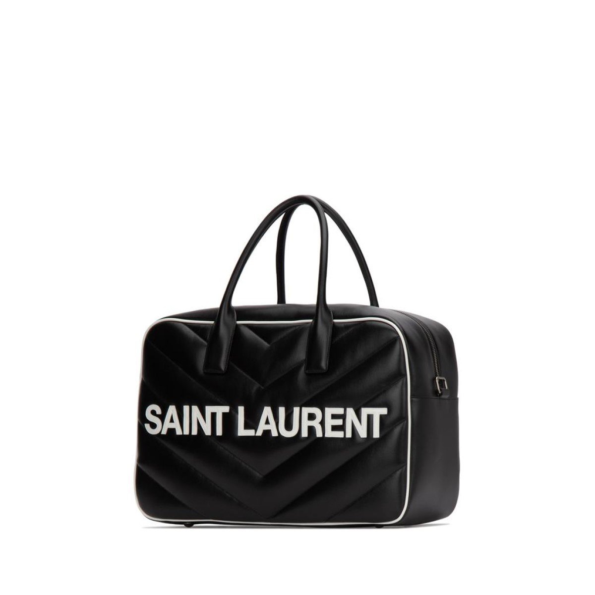 Saint Laurent Miles Black Leather Duffel - Stylish & Functional Bag -   Shop Bags LLC