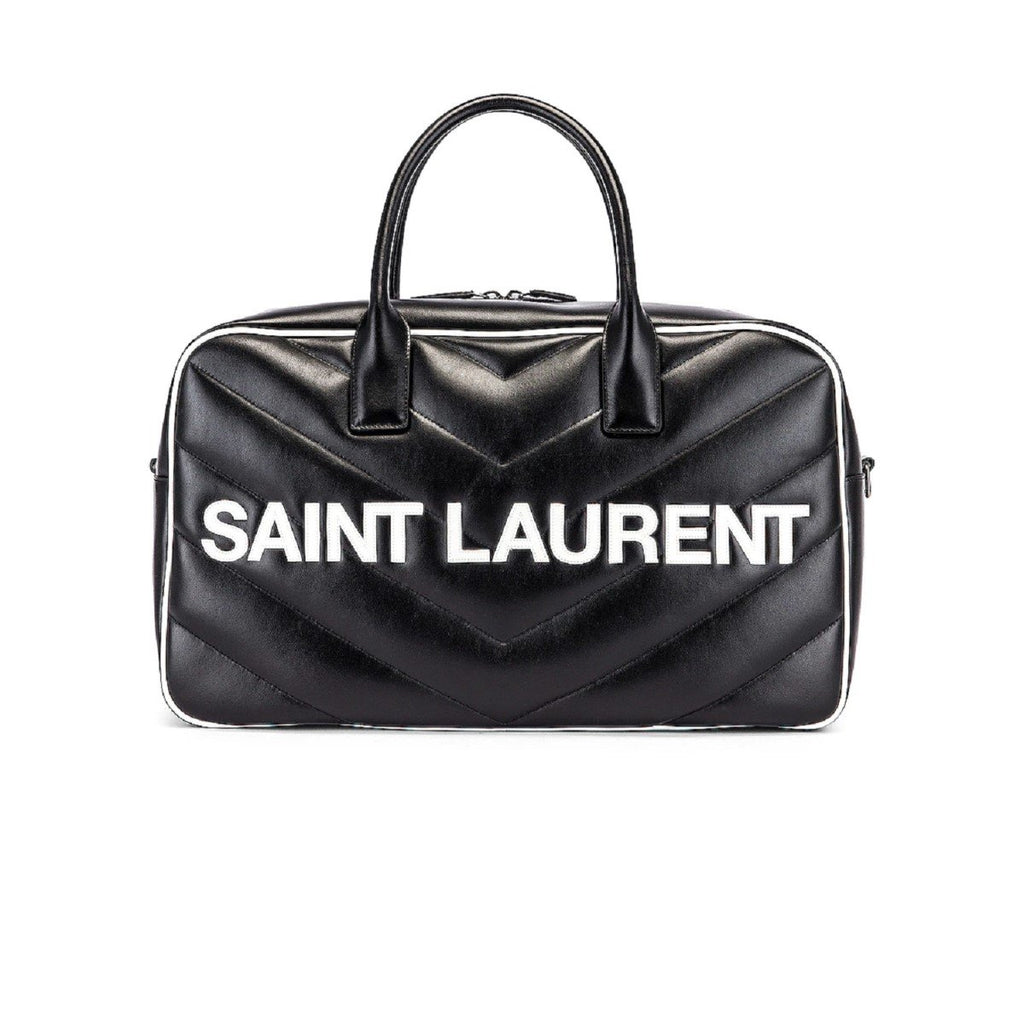 Saint Laurent Miles Black Leather Duffel - Stylish & Functional Bag -   Shop Bags LLC