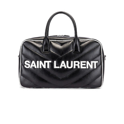 Saint Laurent Miles Black Leather Duffel - Stylish & Functional Bag -   Shop Bags LLC