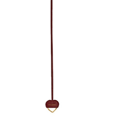 Saint Laurent Opyum Red Patent Leather Heart Keyring Necklace -   Shop Bags 