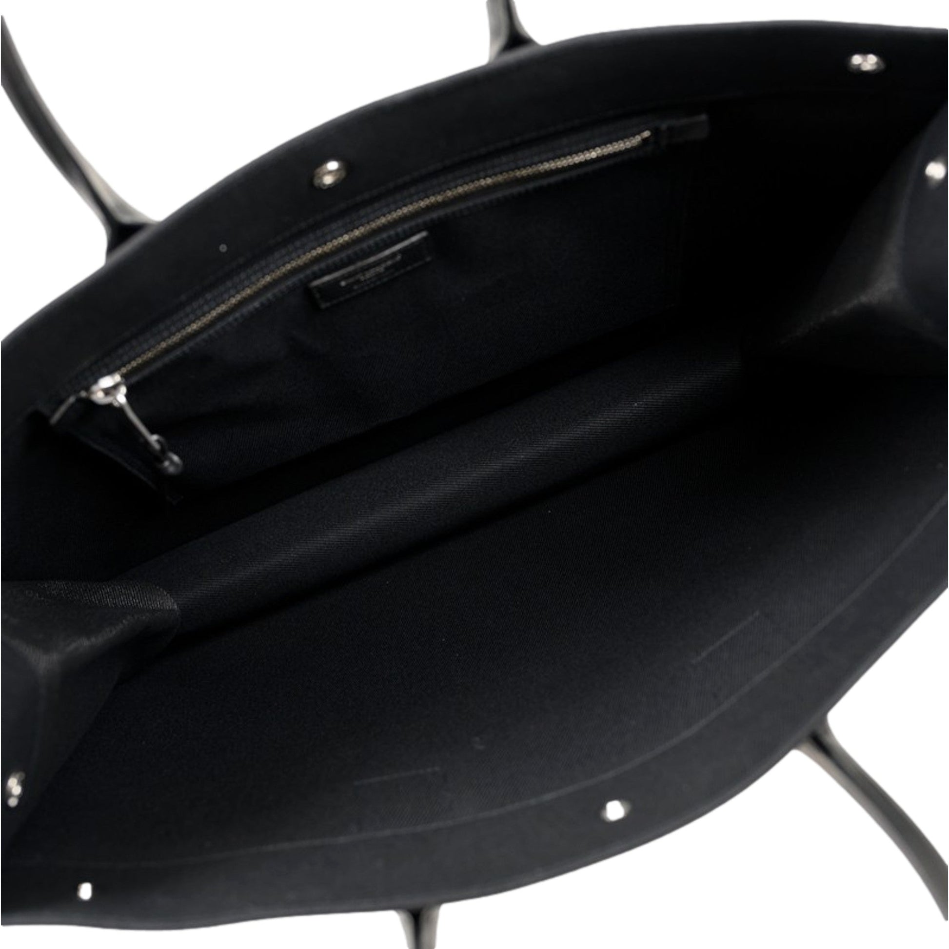 Saint Laurent Rive Gauche Black Canvas Leather Trim Tote Bag -   Shop Bags LLC 