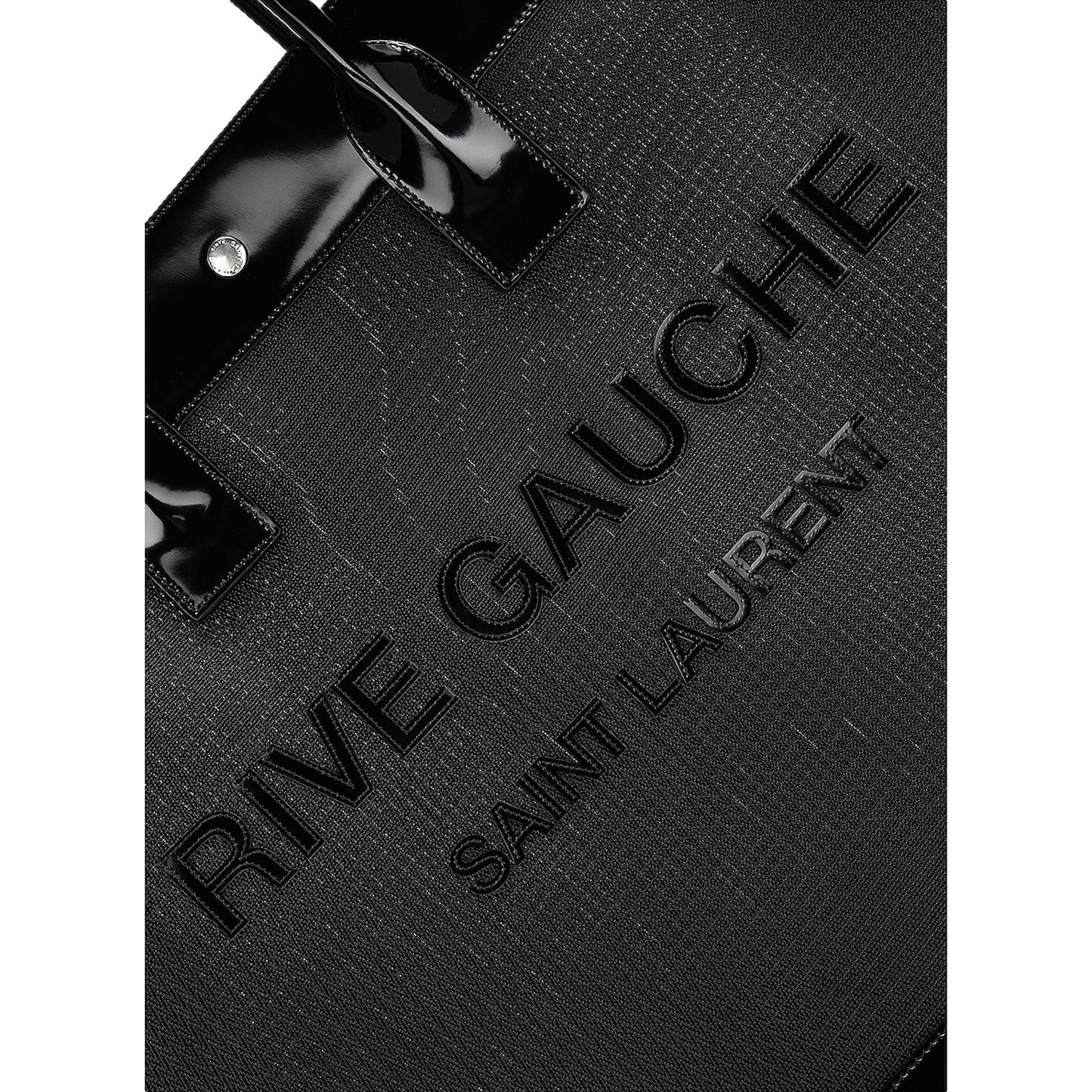 Saint Laurent Rive Gauche Black Nylon Leather Large Tote Bag YSL -   Shop Bags LLC 