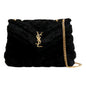 Saint Laurent Shoulder Bag - Loulou Black Shearling, Elegant Black Bag -   Shop Bags LLC 