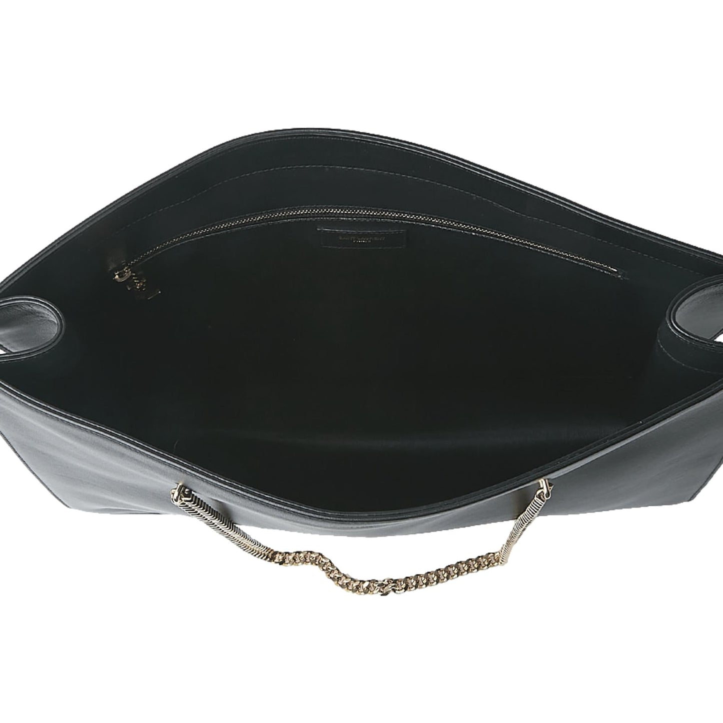 Saint Laurent Siena Ultra Lux Black Calf Leather Chain Shoulder Tote -   Shop Bags LLC 