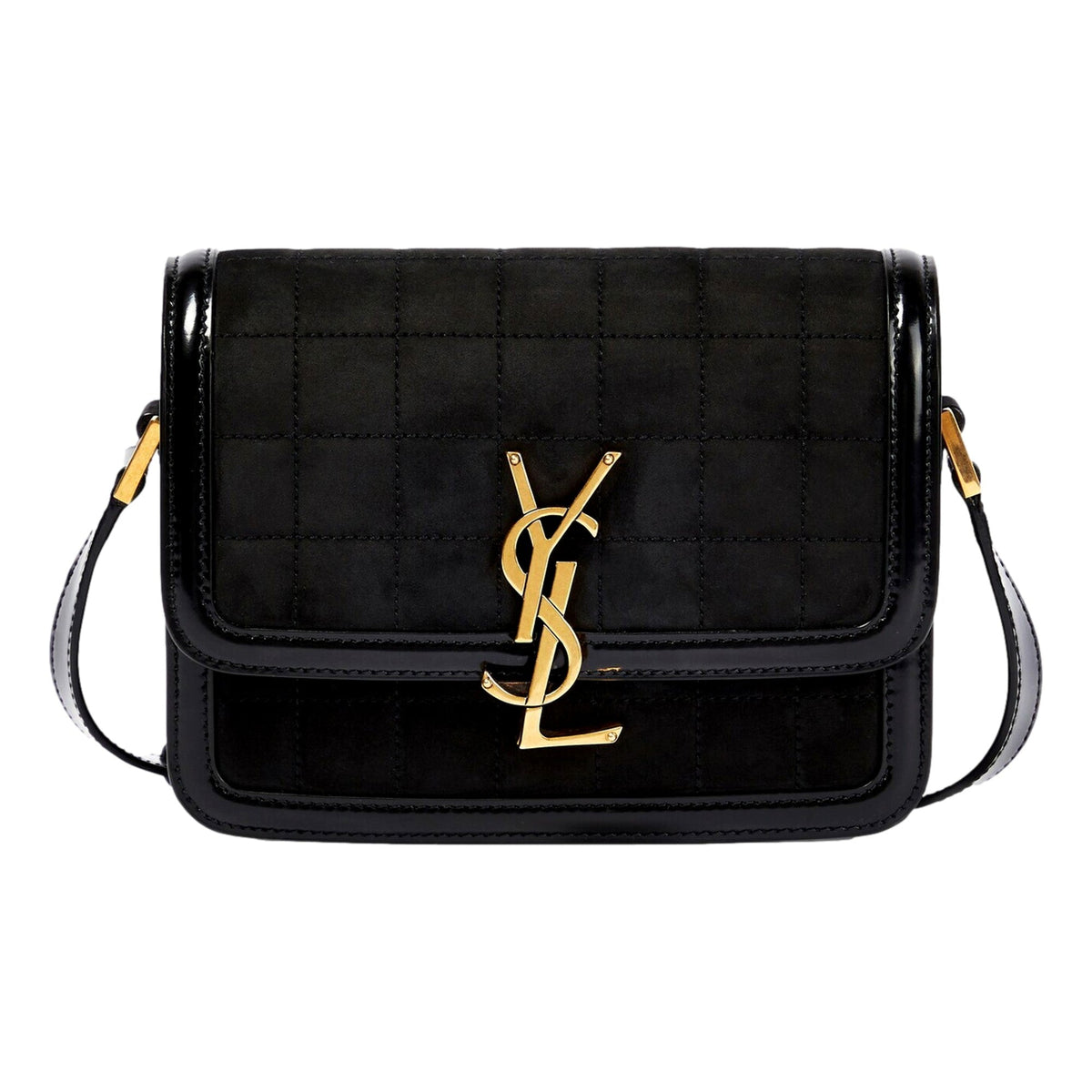 Saint Laurent Solferino Bag: Black Suede Luxury Shoulder Elegance -   Shop Bags LLC 