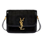 Saint Laurent Solferino Bag: Black Suede Luxury Shoulder Elegance -   Shop Bags LLC 