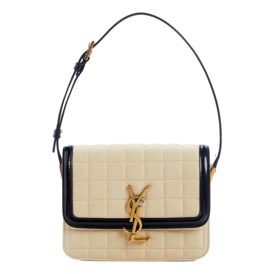 Saint Laurent Solferino Shoulder Bag - Luxury Quilted Suede Elegance -   Shop Bags LLC 