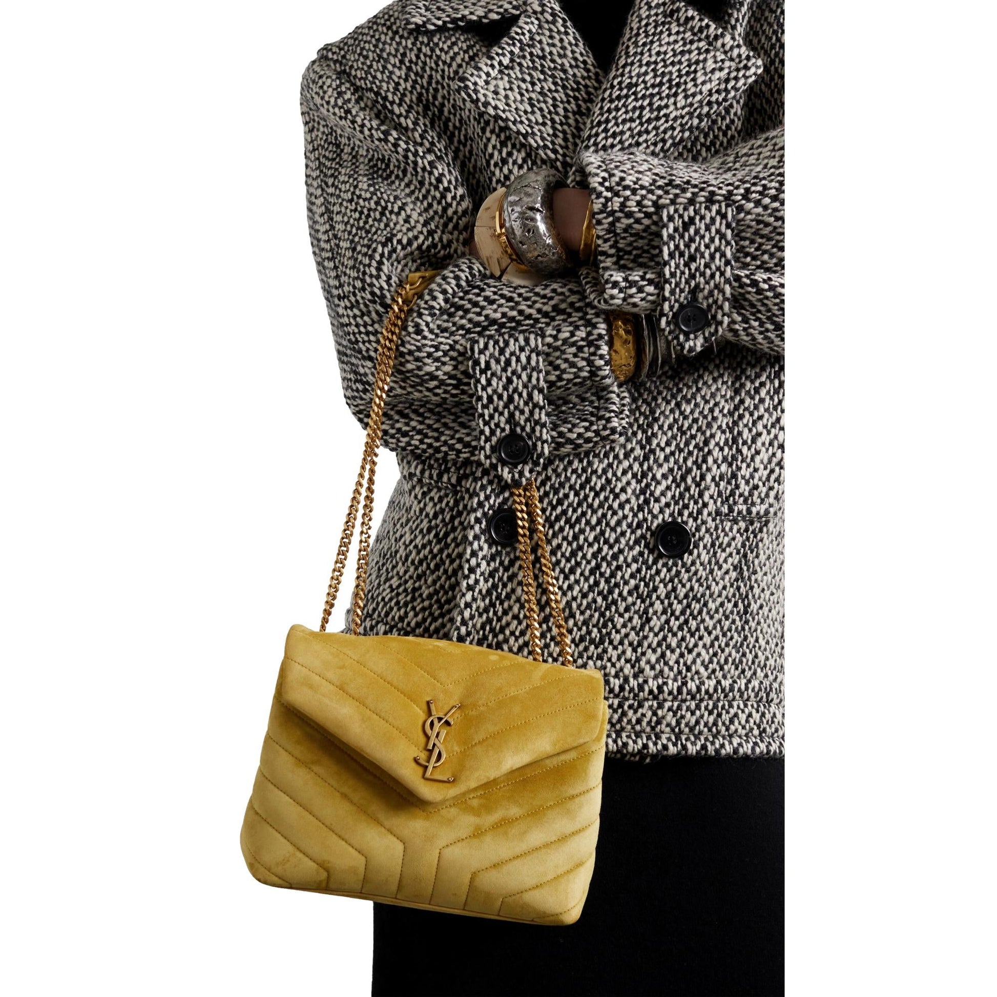 Saint Laurent Suede Medium Shoulder Bag: Chic & Versatile Style -   Shop Bags 