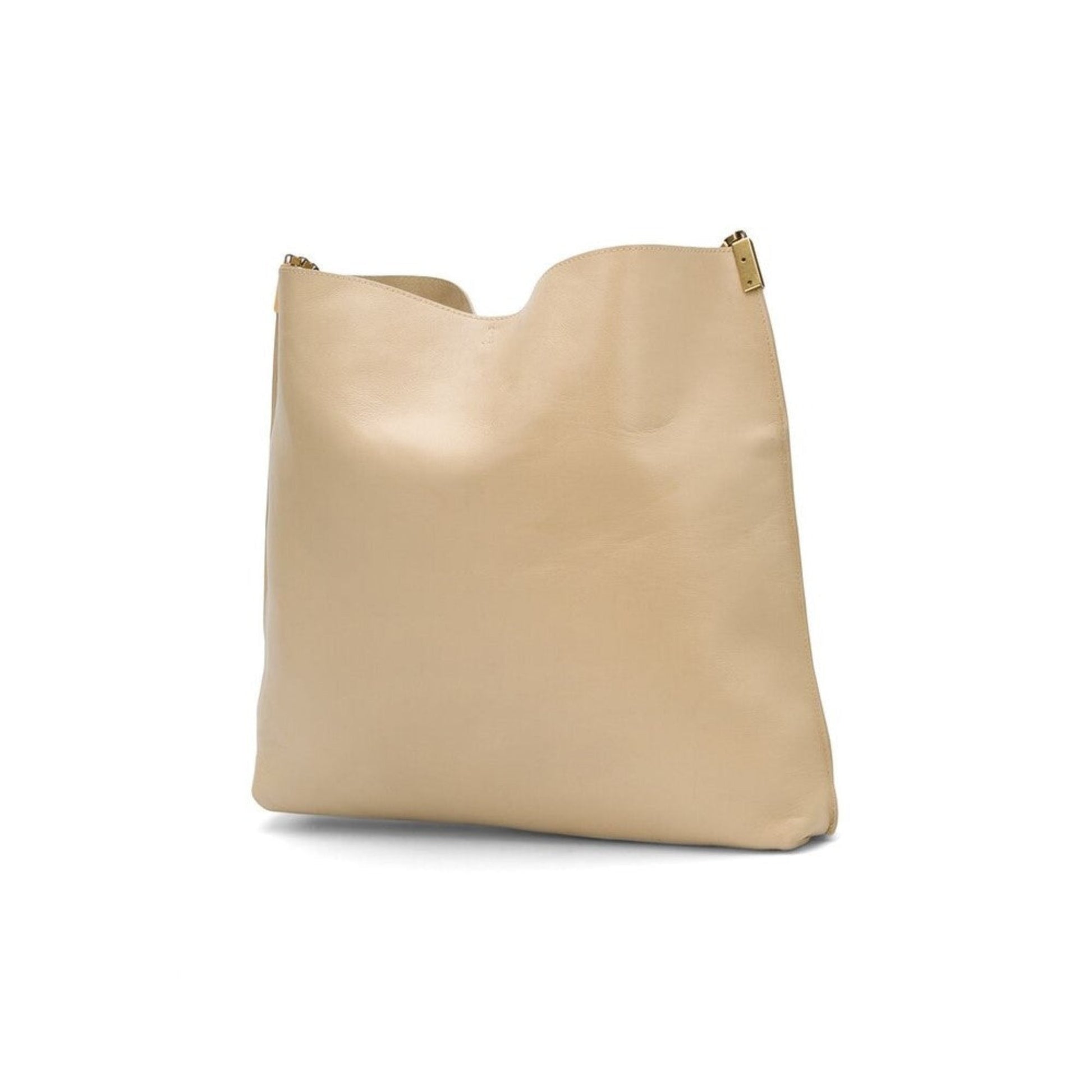 Saint Laurent Suzanne Hobo Bag - Beige Calfskin Elegance -   Shop Bags LLC 