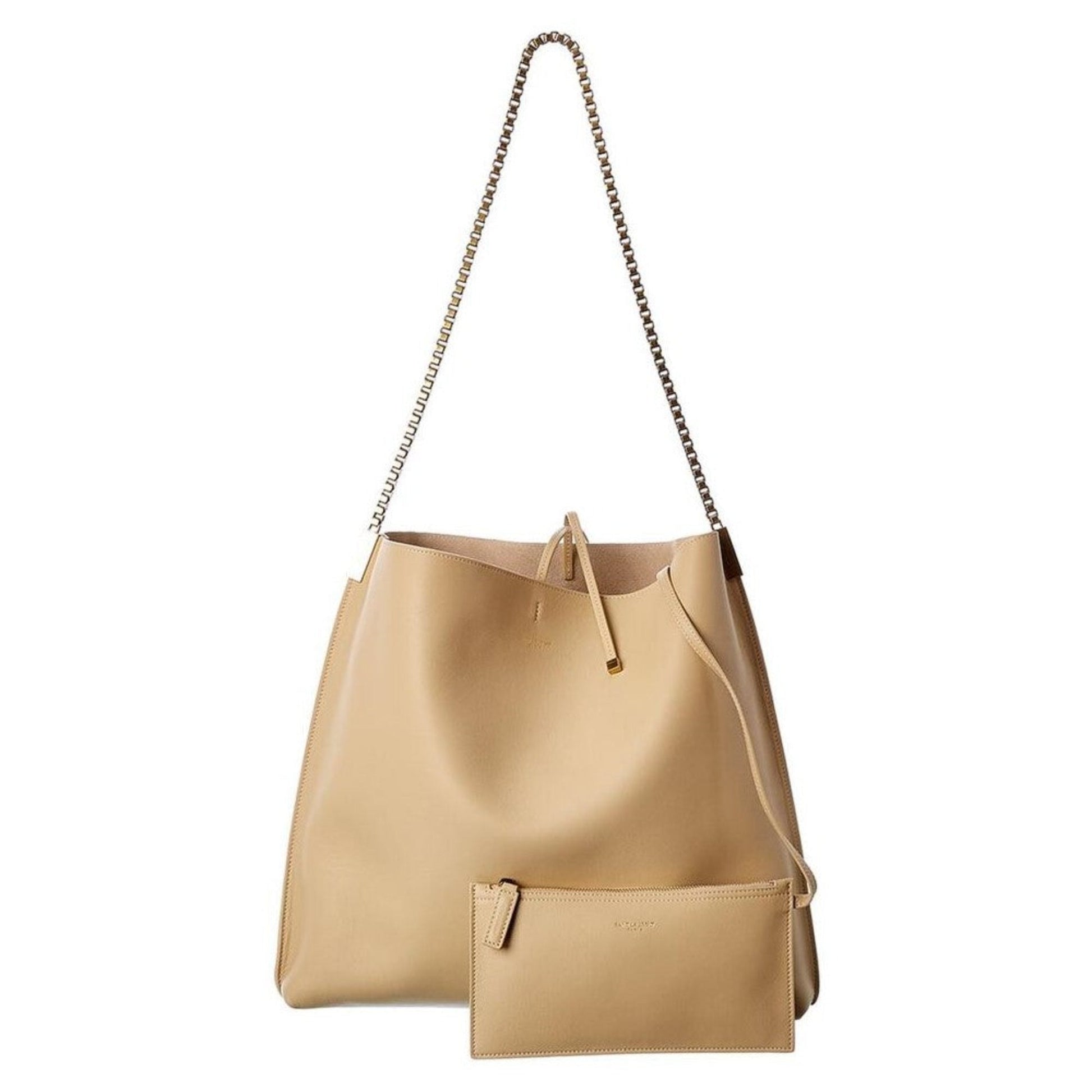Saint Laurent Suzanne Hobo Bag - Beige Calfskin Elegance -   Shop Bags LLC 