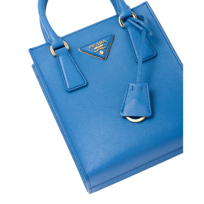 Shop Prada Saffiano Leather Mini Shopper Bag - Top Handle Crossbody -   Shop Bags LLC 