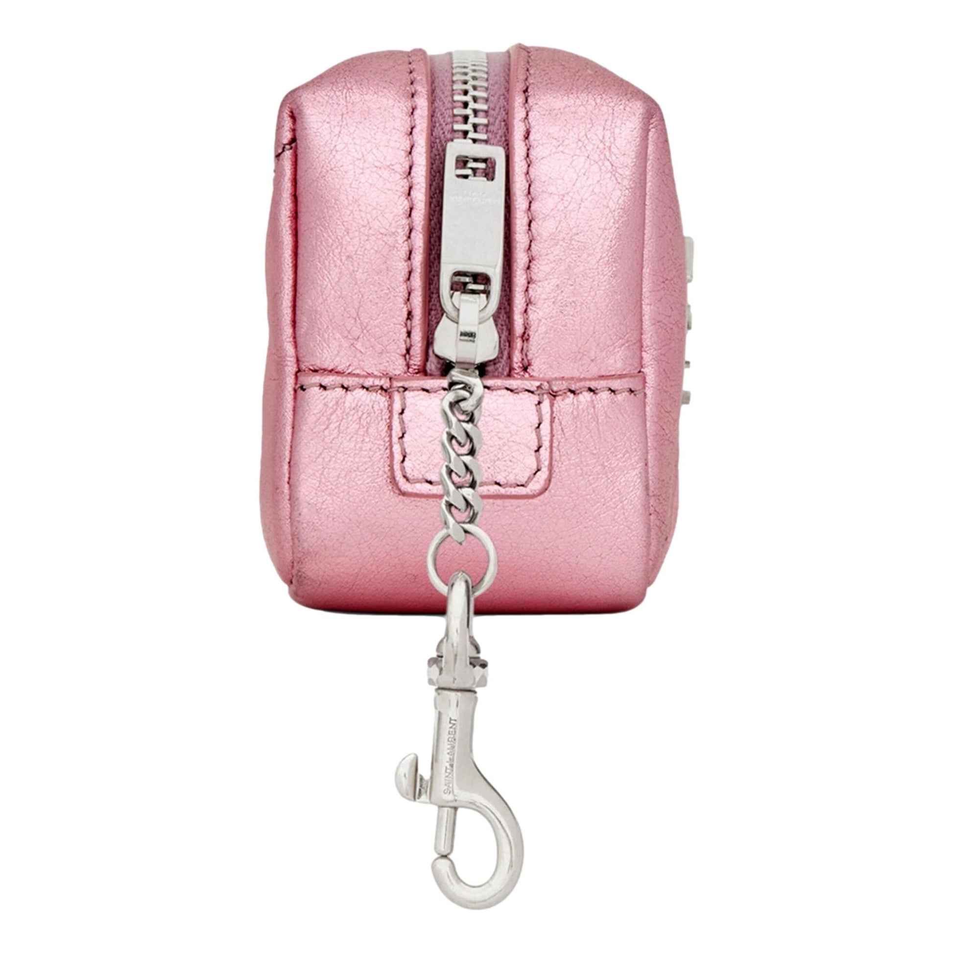 Shop Saint Laurent YSL Leather Keyring - Pink, Chic & Sophisticated -   Shop Bags LLC 