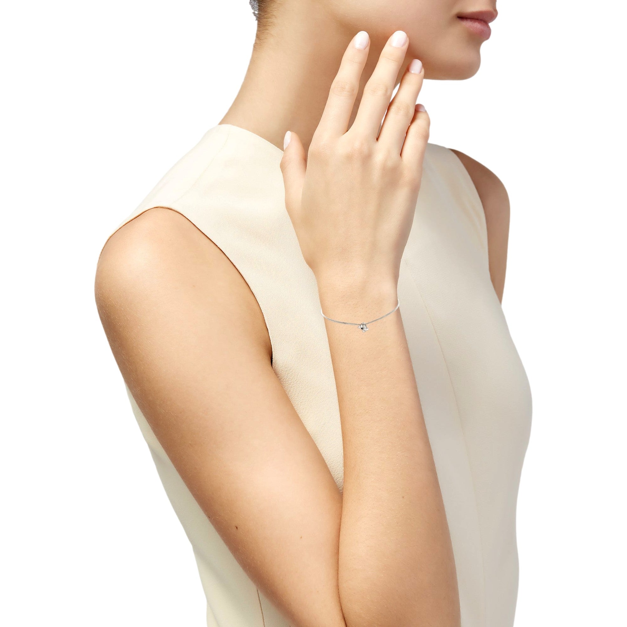 Silver Bracelet from Saint Laurent: Iconic YSL Charm & Adjustable Fit -   Shop Bags 