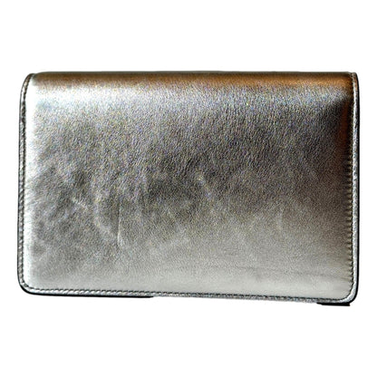 Silver Clutch & Crossbody Bag | Jimmy Choo | Crystal Logo Elegance -   Shop Bags LLC 